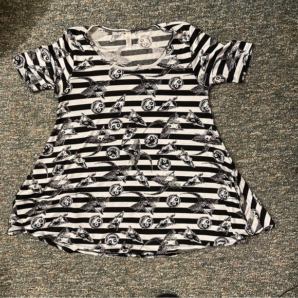 LuLaRoe Tops - Lularoe Perfect T - Small Nightmare Before Christmas Lock Shock And Barrel shirt